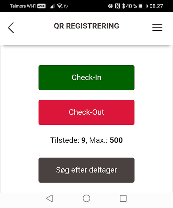 Ankomst scan deltagerne og få styr på logistikken med ConferenceCommunicator Tilmeldingssystem.